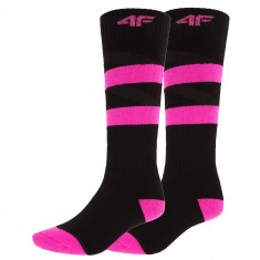 4F Skisocken, Damen, 2 Paar, schwarz