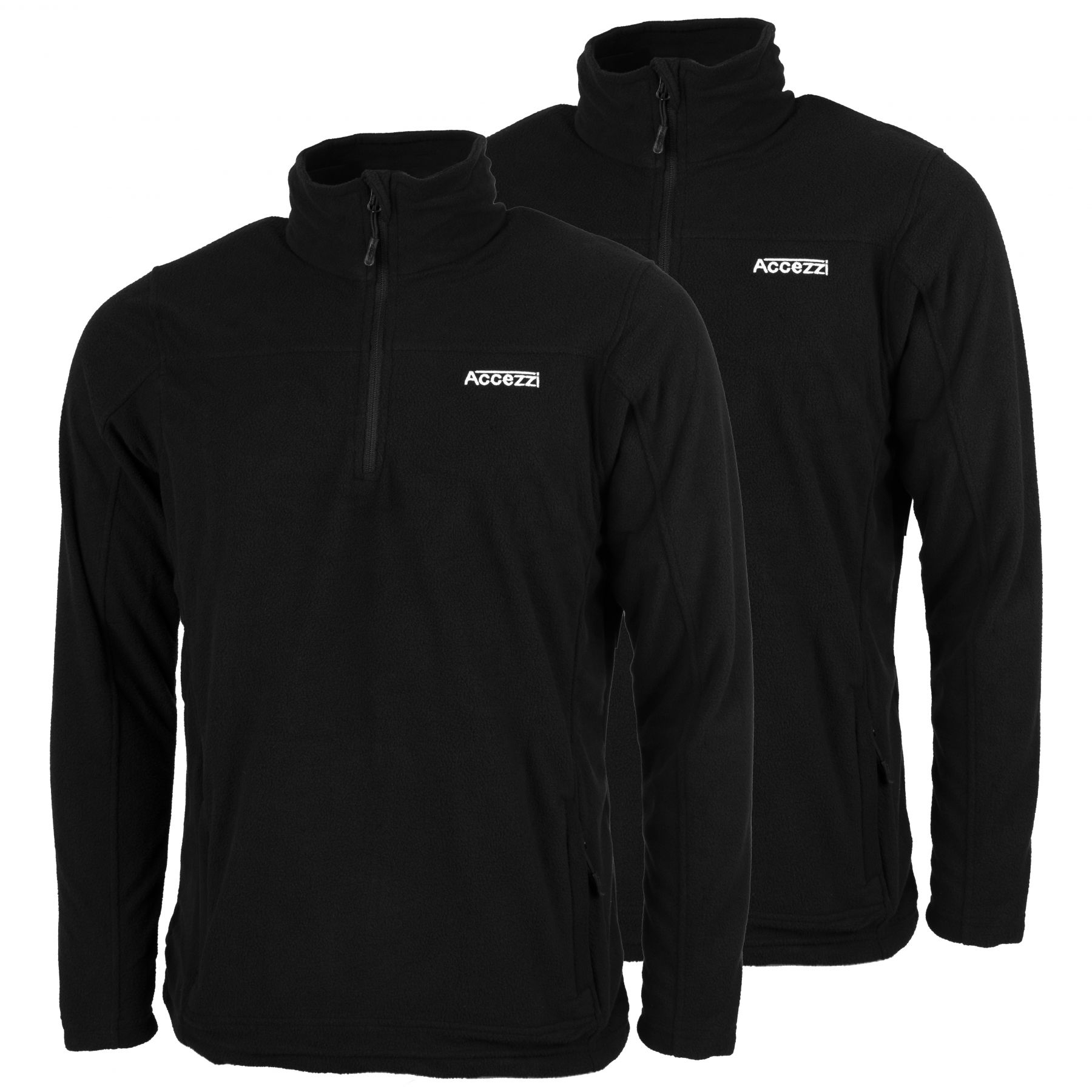 Accezzi Fleecepullover, Herren, schwarz, 2 Paar