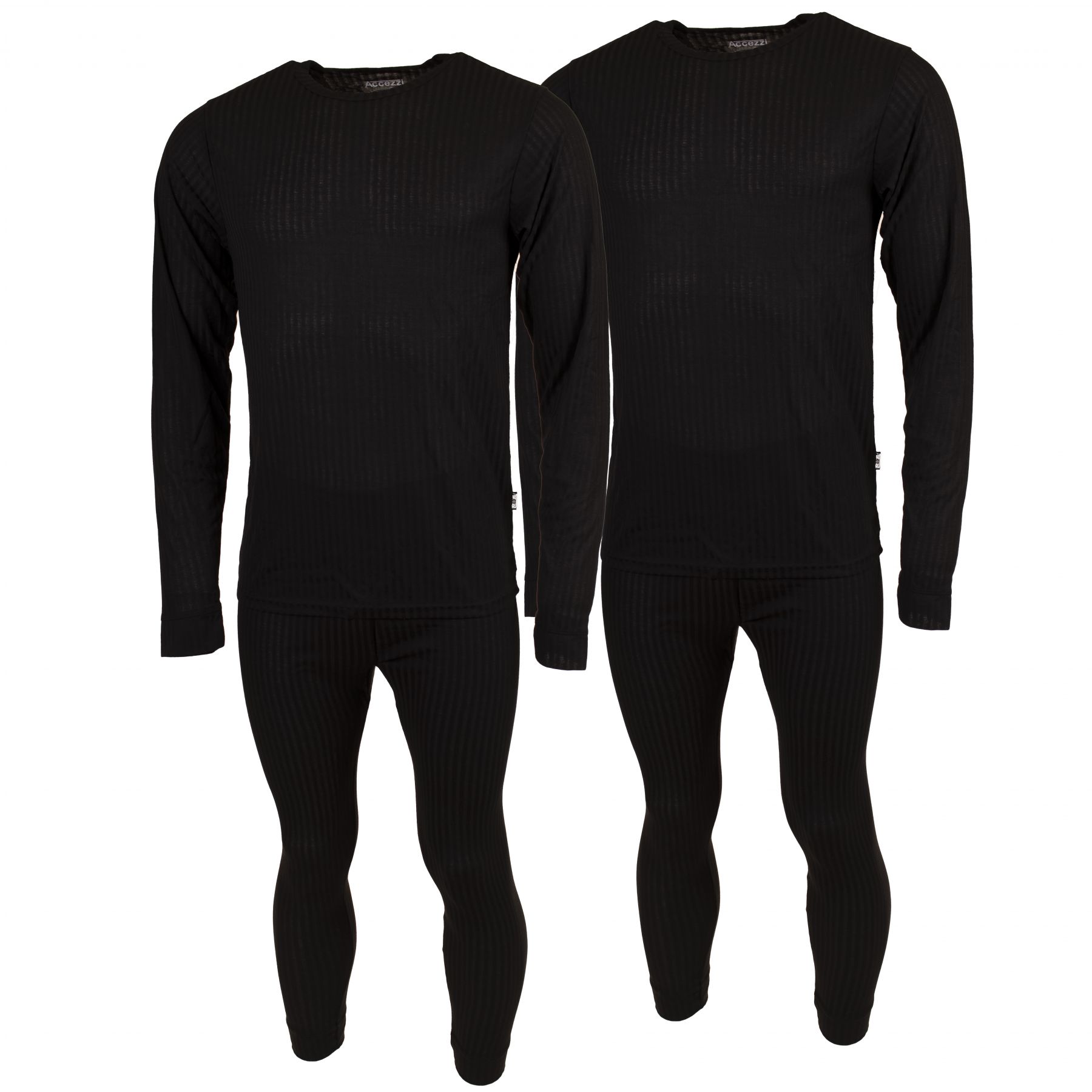 Accezzi Skiunterwäsche, Herren, schwarz, 2 Sets