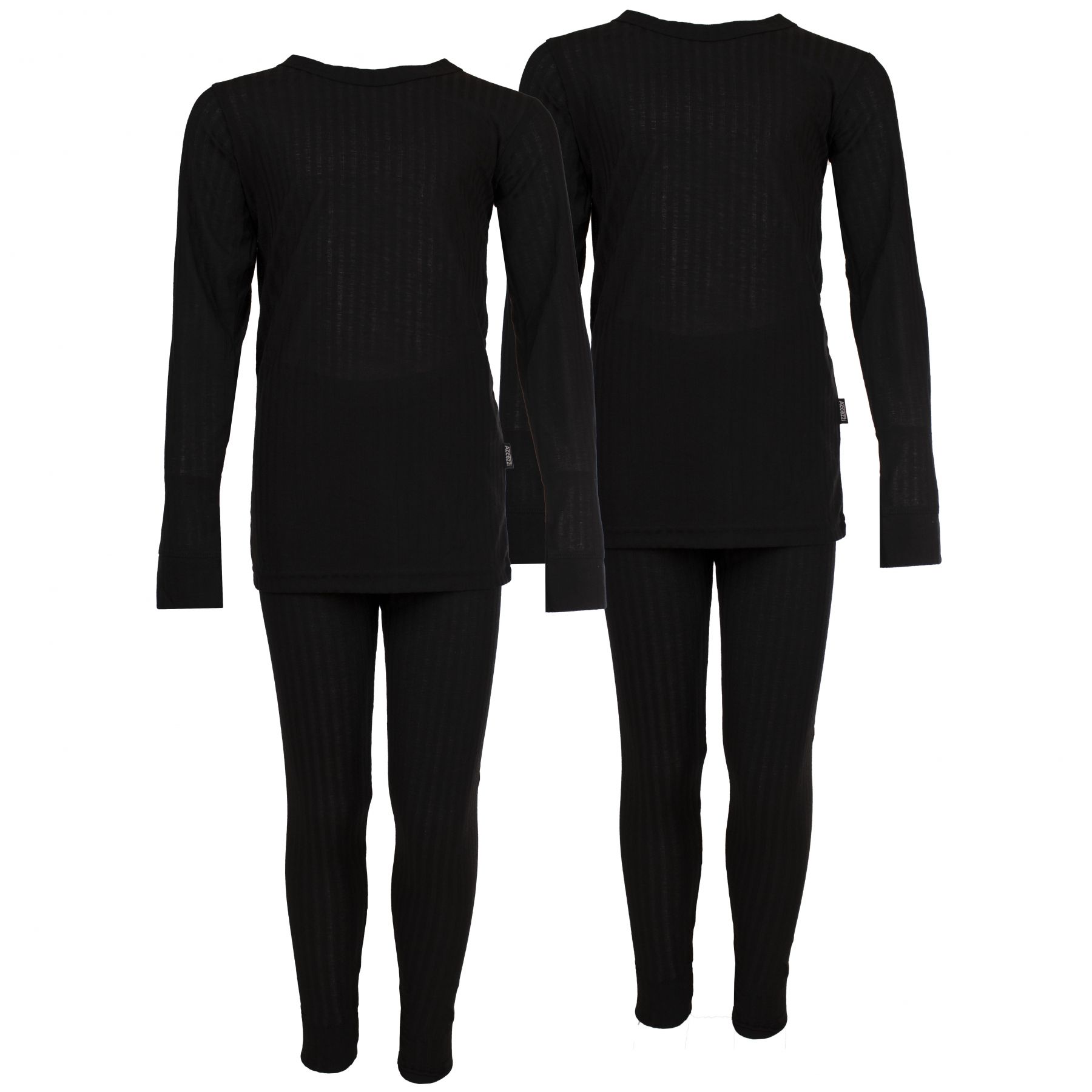 Accezzi Skiunterwäsche, Junior, schwarz, 2 Sets