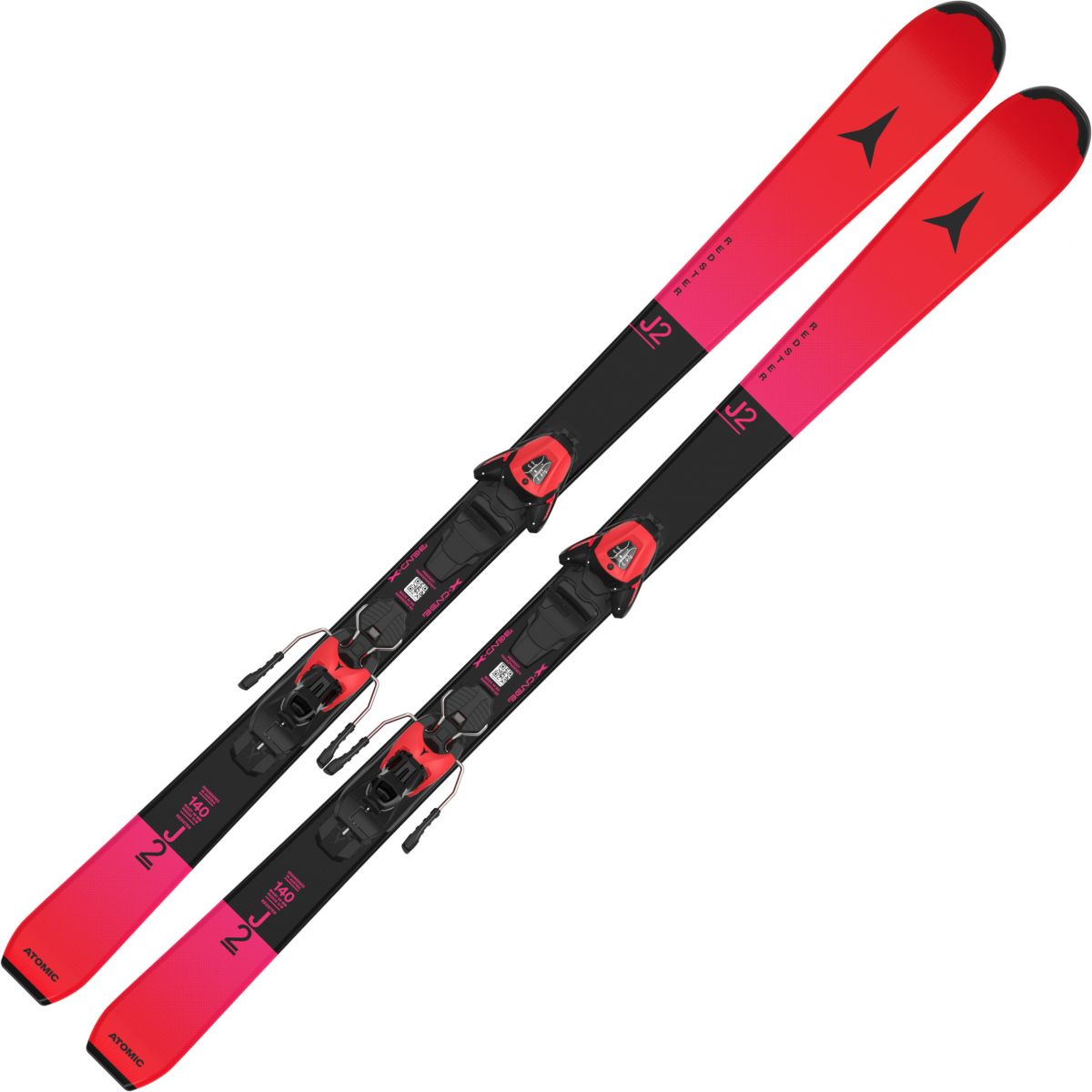 ATOMIC Set de skis junior Redster J2 130-150 + L 6 GW rouge | 140