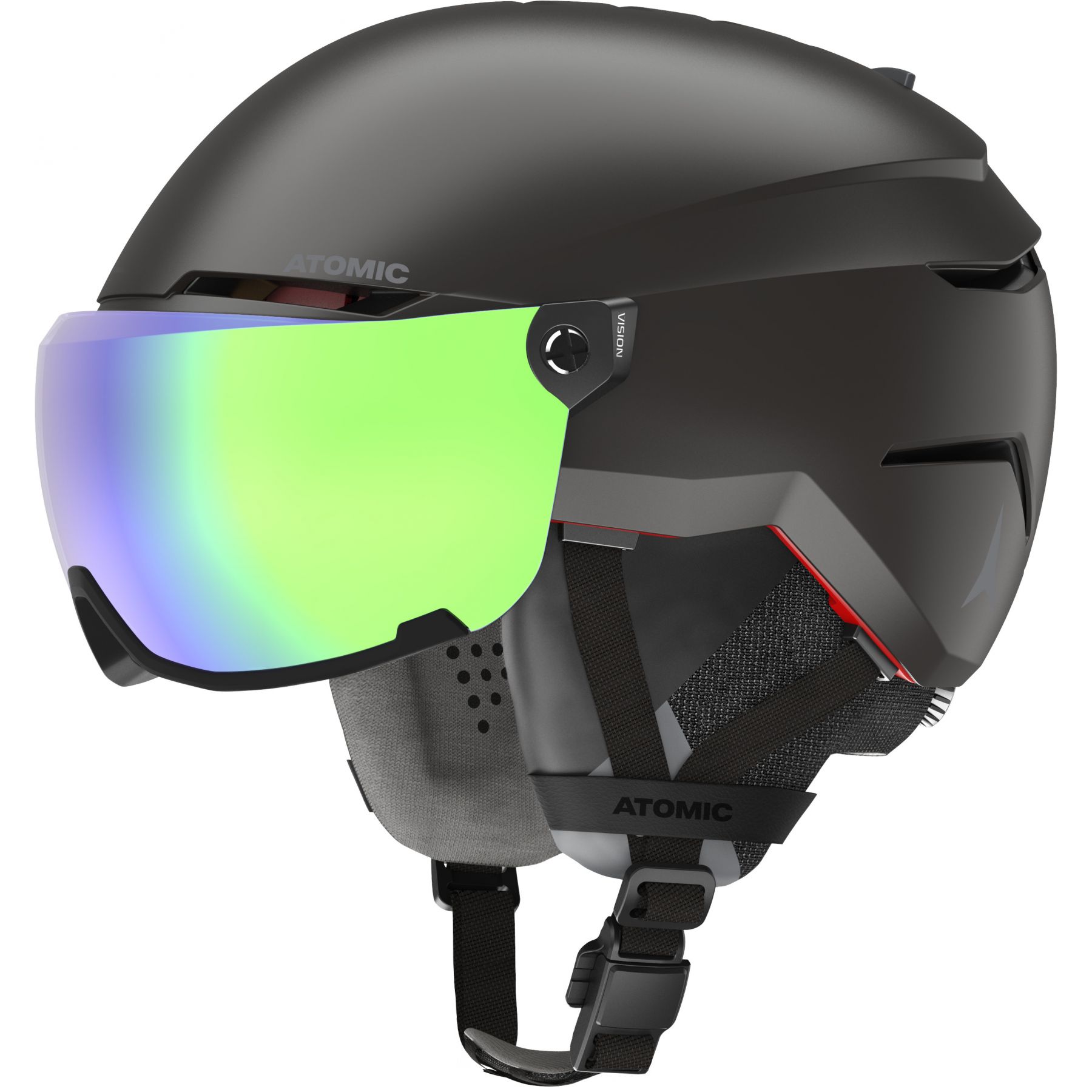 Atomic Savor Amid Visor HD, Skihelm mit Visier, schwarz