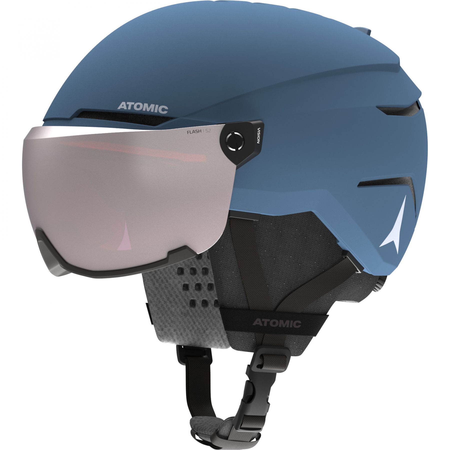 Atomic Savor Visor, Skihelm mit Visier, Junior, blau