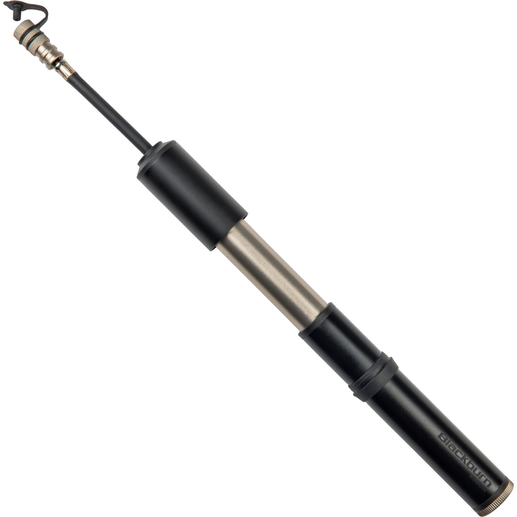 Mini-Pumpe Mammoth 50 PSI aus Aluminium für Presta-Ventil - Schwarz