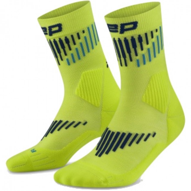 CEP Core Run Merino Socks Mid Cut 3.0, Laufsocken, Damen, gelb