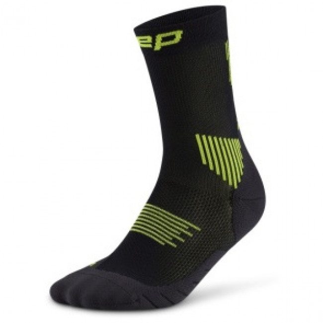 CEP Core Run Socks Mid Cut 5.0, Laufsocken, Herren, schwarz/grün