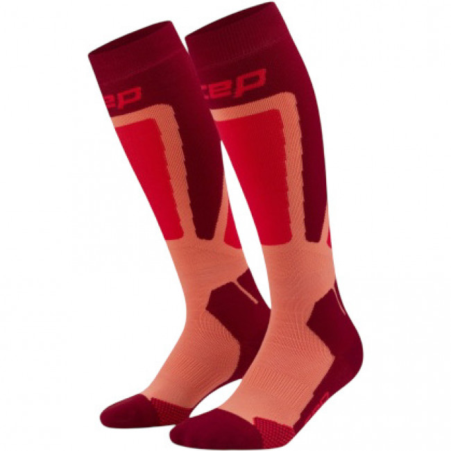 CEP Ski Thermo Socks Tall 4.0, Skisocken, Damen, rot