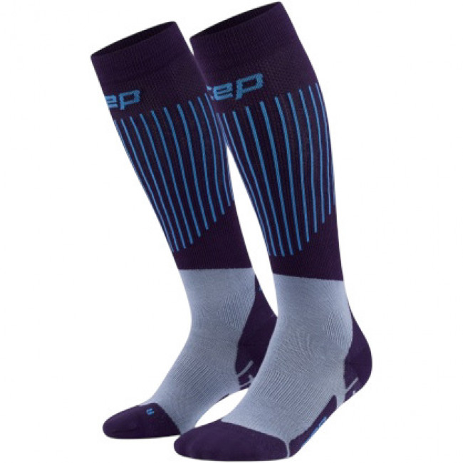 CEP Ski Ultralight Socks Tall 3.0, Skisocken, Herren, lila/blau