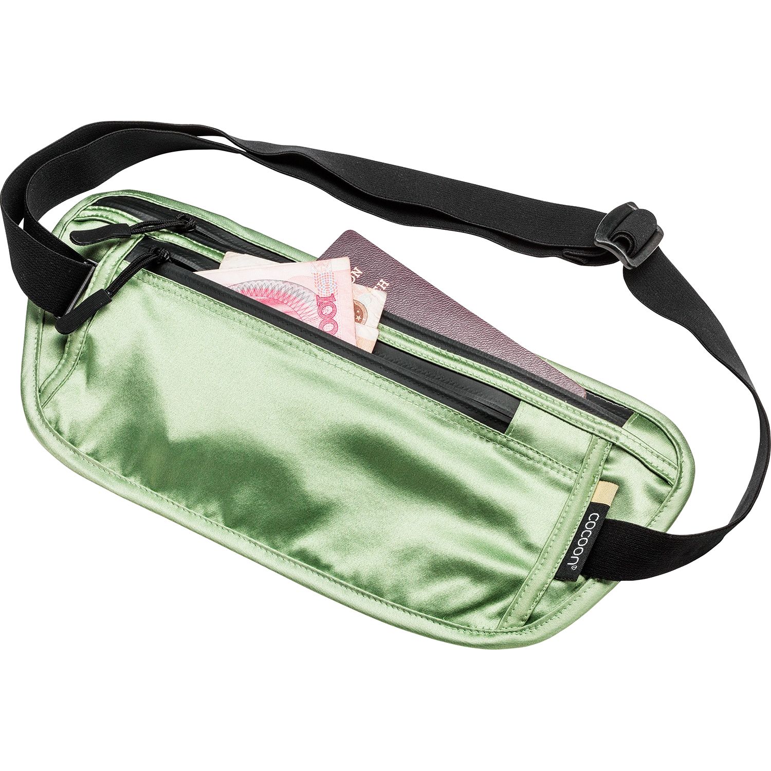 Cocoon Secret Waist Wallet / Silk, Geldbörse, hellgrün