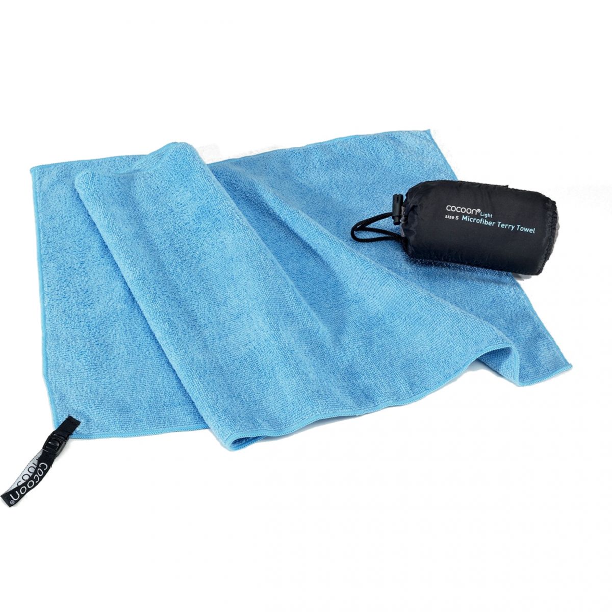 Cocoon Terry Towel Light, Mikrofaser Handtuch, hellblau