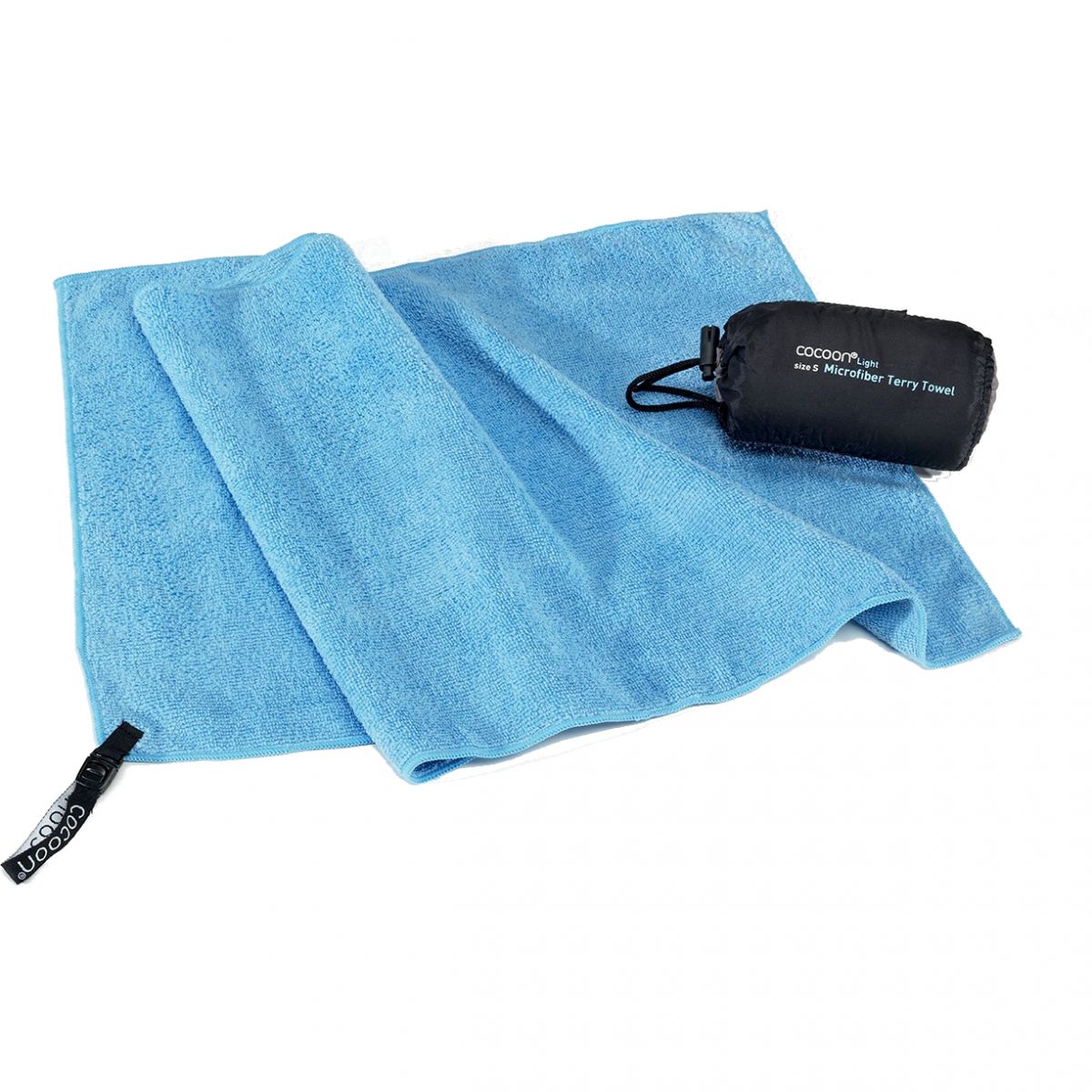 Cocoon Terry Towel Light, Mikrofaser Handtuch, hellblau