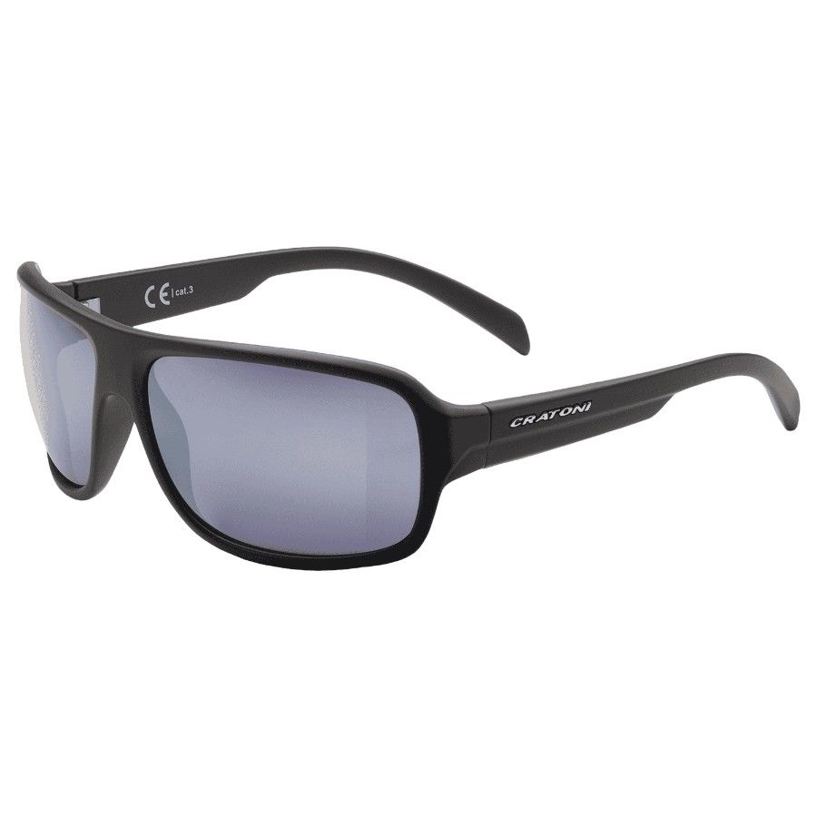 Cratoni C-Ice Color+ Lifestyle Grau-Blau W/ Silber Spiegel, Sonnenbrille, Schwarz