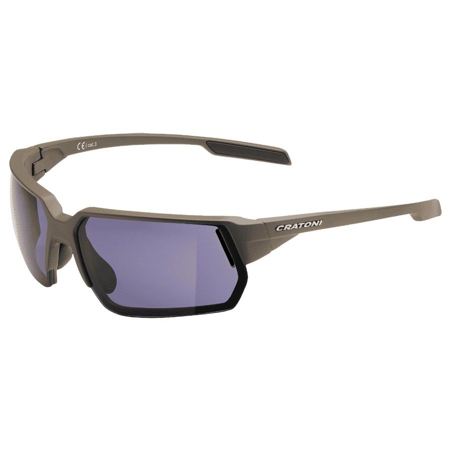 Cratoni C-Lite Color+ Lifestyle Grau-Blau W/O Spiegel, Sonnenbrille, Braun
