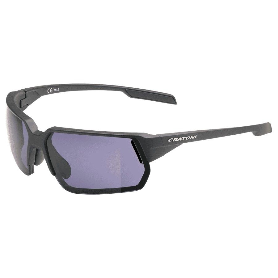 Cratoni C-Lite Color+ Lifestyle Grey Blue W/O Mirror, Sonnenbrille, matt schwarz