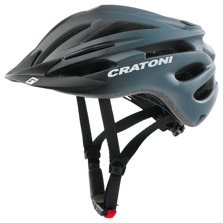Cratoni Helmets Fahrradhelm für Kinder Pacer JR Mountainbike Jugendhelm Allroundhelm (XS/S (49-55 cm), Black-Grey)