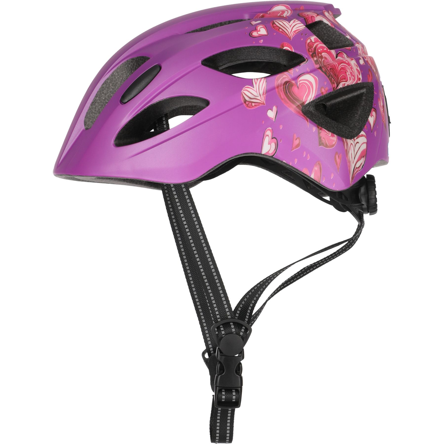 Crazy Safety Cool Heart, Fahrradhelm, Junior, lila