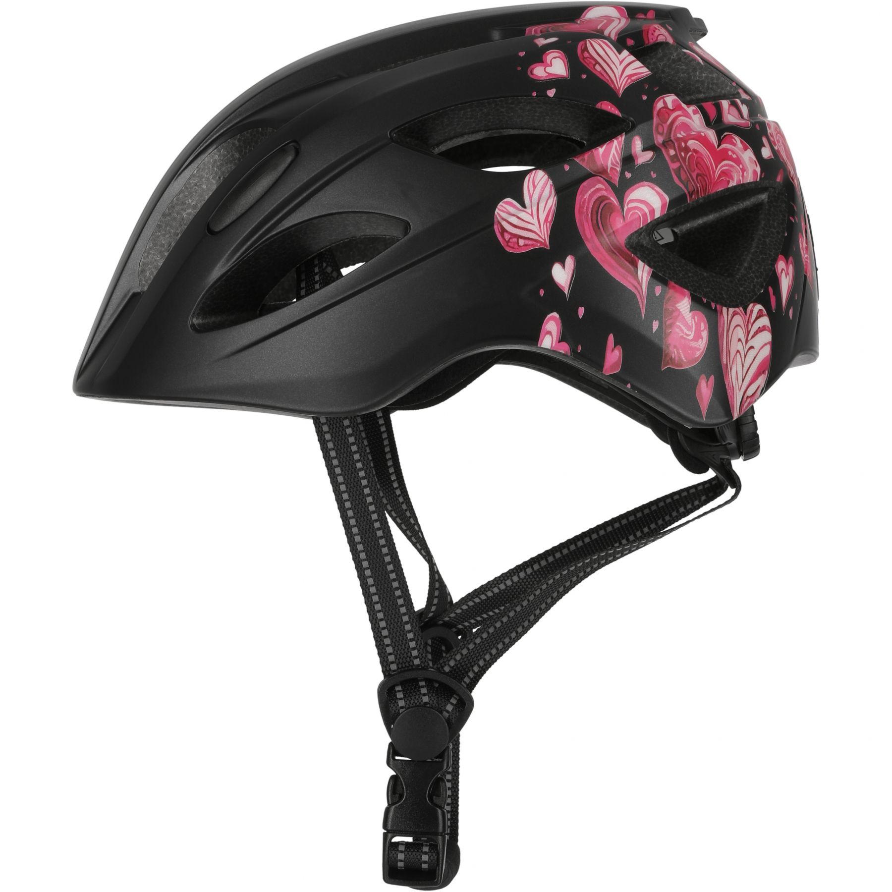 Crazy Safety Cool Heart, Fahrradhelm, Junior, schwarz/pink