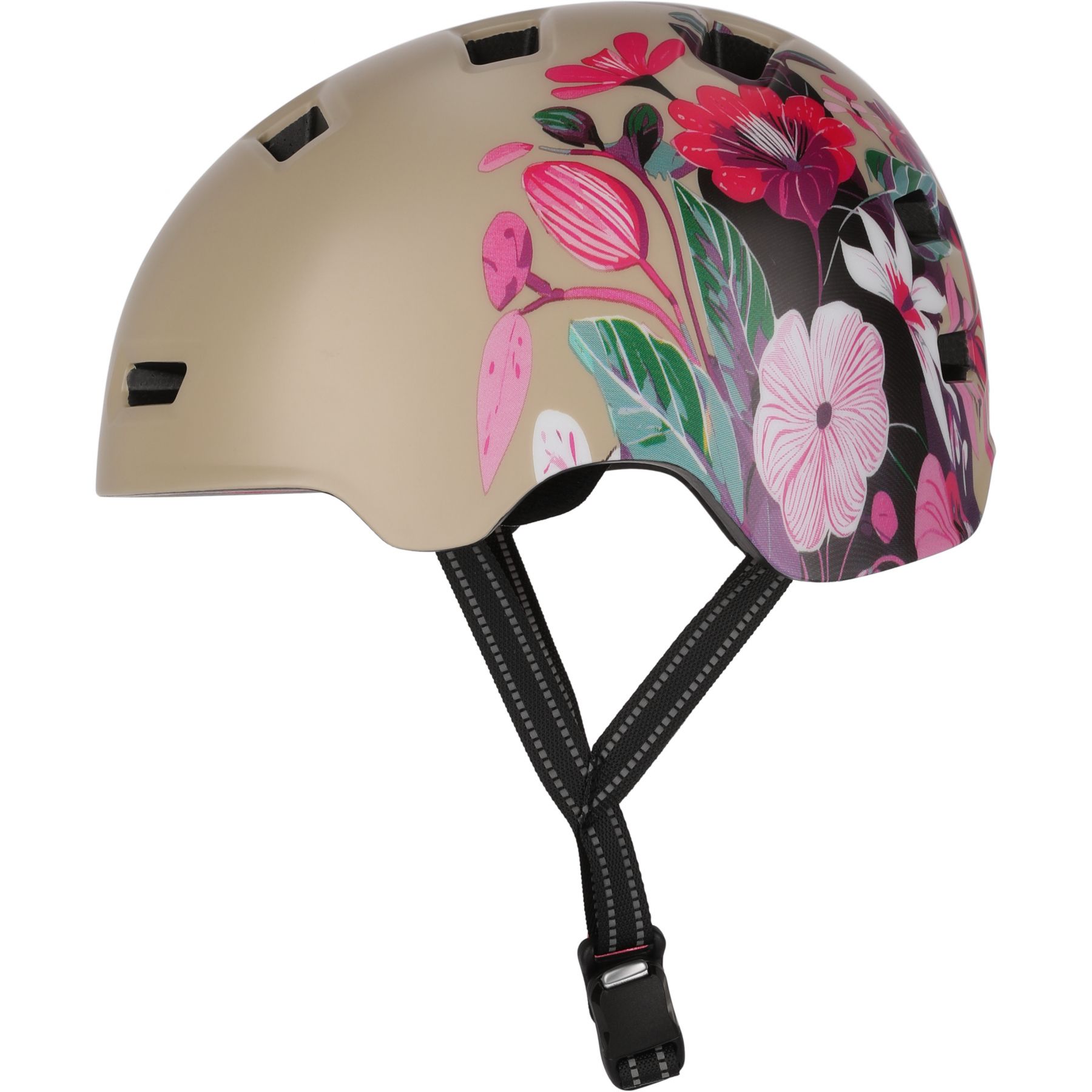 Crazy Safety Rampage Flower, Fahrradhelm, sand