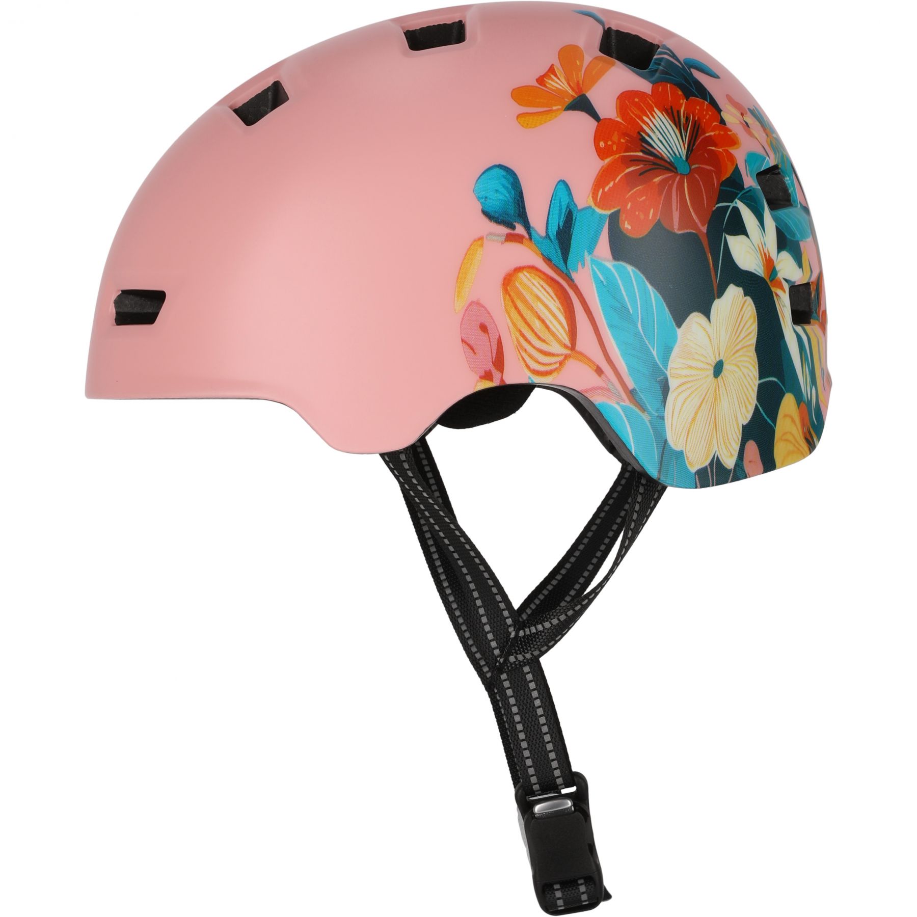 Crazy Safety Rampage Flower, Fahrradhelm, pink