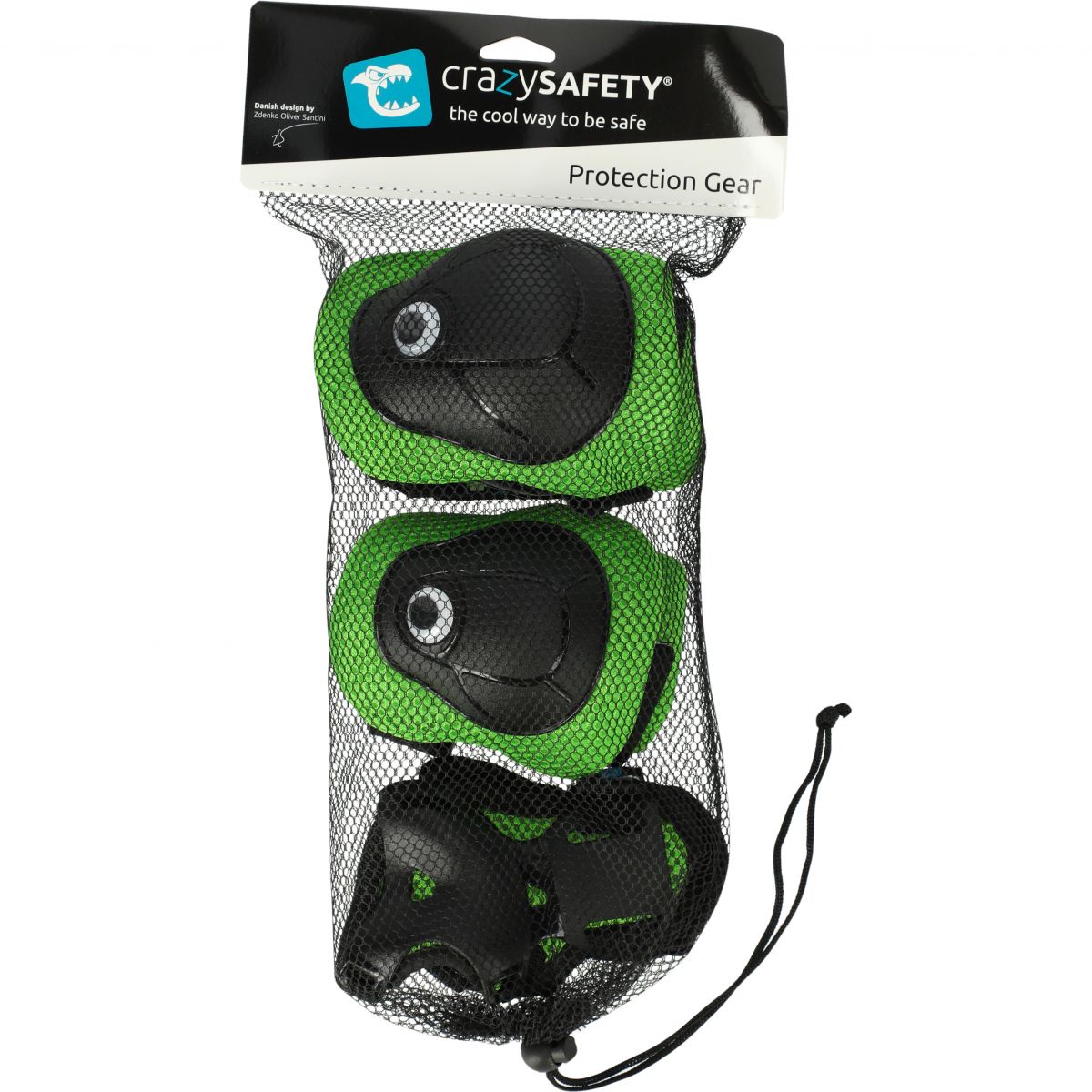 Crazy Safety, set de protección, junior, verde