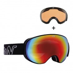 Demon Magnet, Skibrille, schwarz/rot