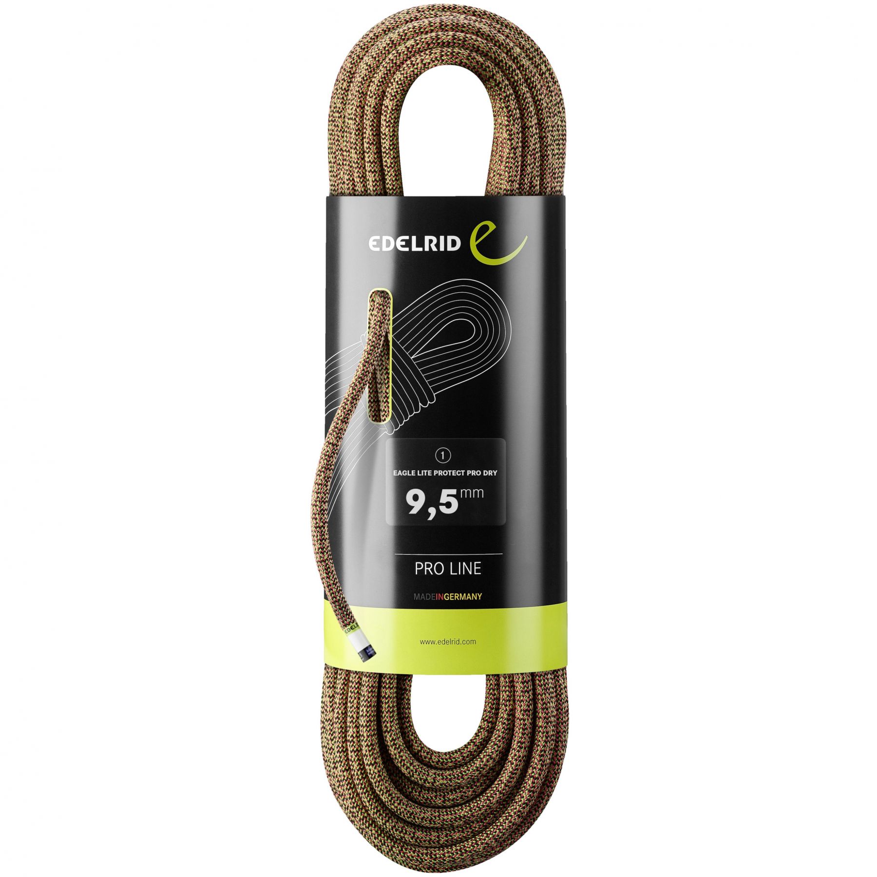 Edelrid Eagle Lite Protect Pro Dry 9,5mm, Kletterseil, grün/rot