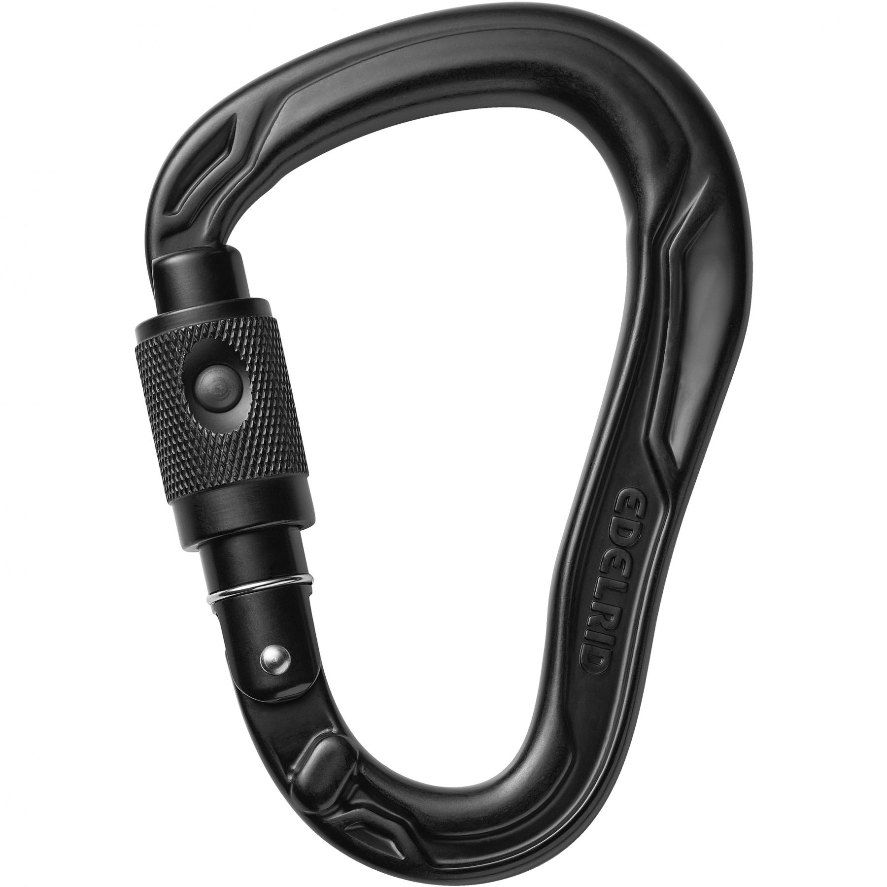 Edelrid HMS Bullet PermaLock Karabiner, Unisex, Schwarz