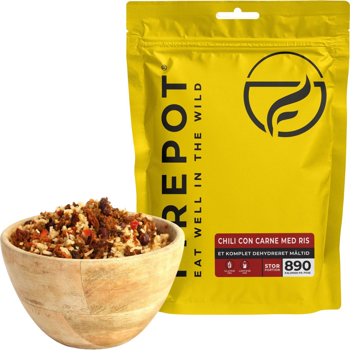 Firepot Chili con Carne con Arroz, comida liofilizada, XL