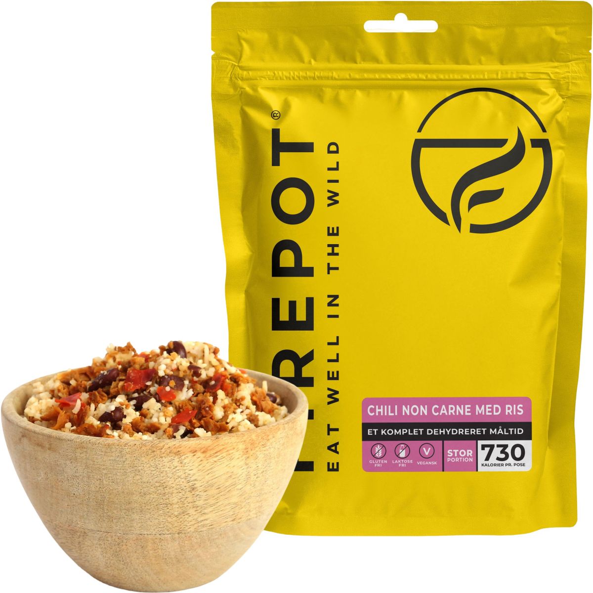 Firepot Chili sin Carne con Arroz, comida liofilizada, XL