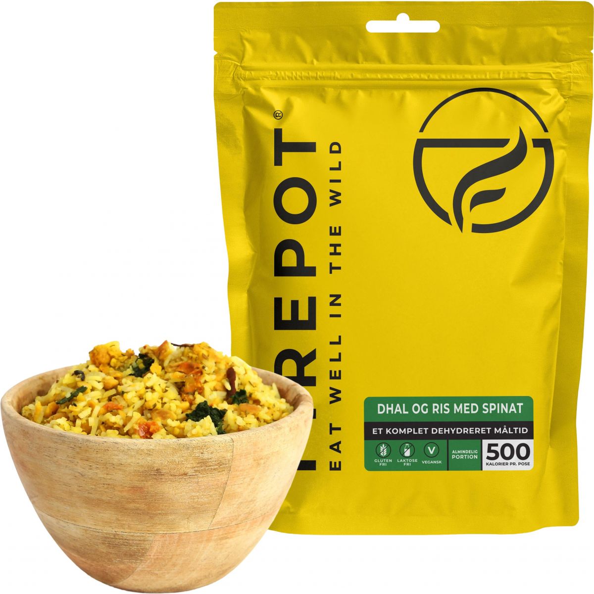 Firepot Dhal y Arroz con Espinacas, comida liofilizada, Reg