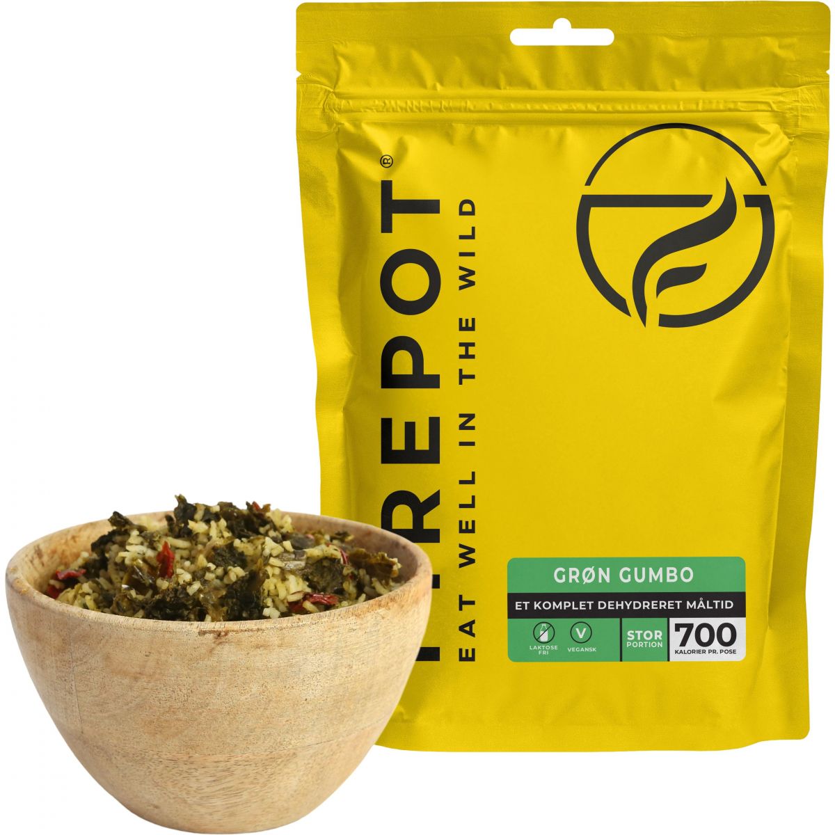 Firepot Gumbo Verde, comida liofilizada, XL