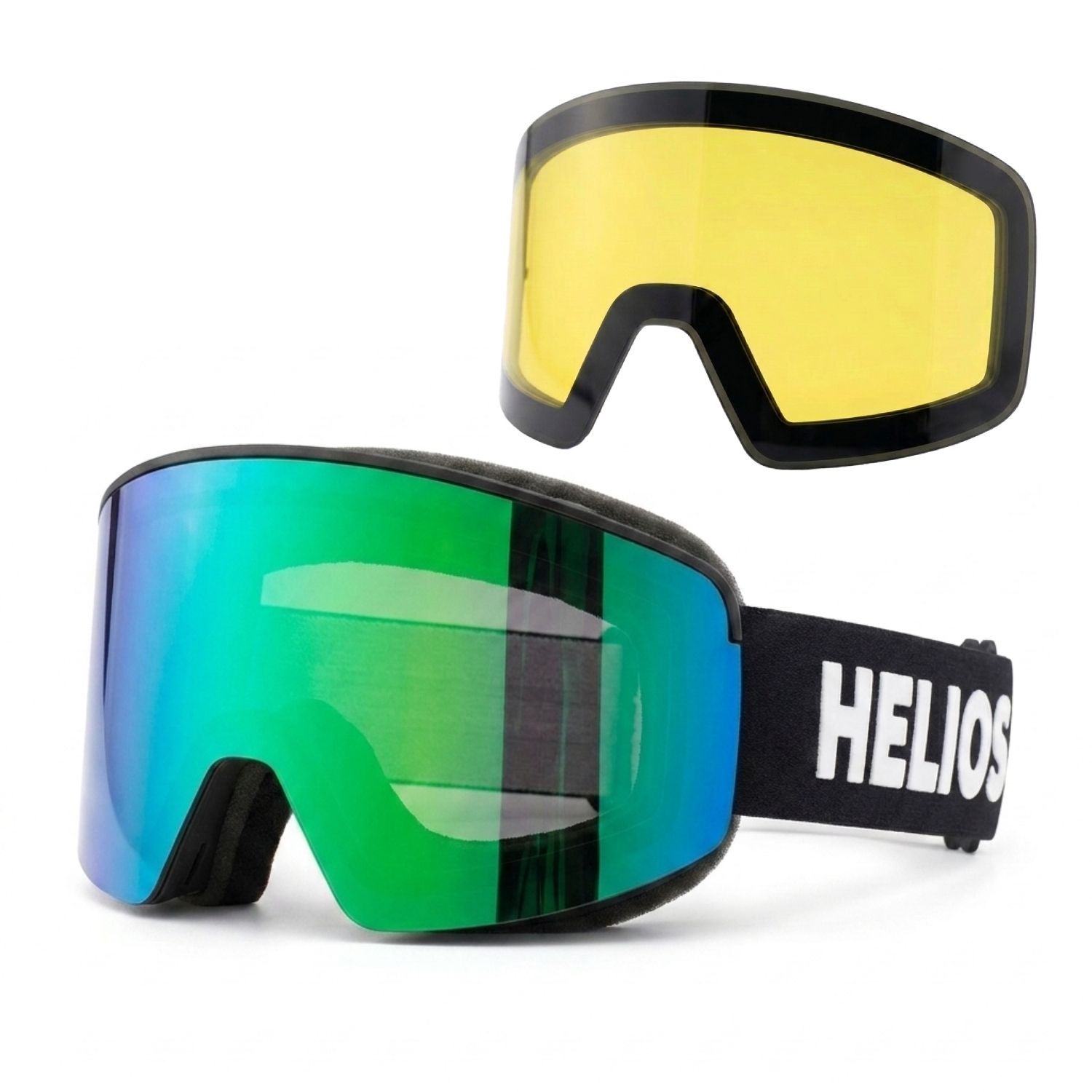 Helios View Magnet, Skibrillen, schwarz/grün