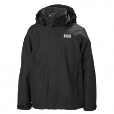 Helly Hansen JR Seven J, Regenjacke, Kinder, schwarz