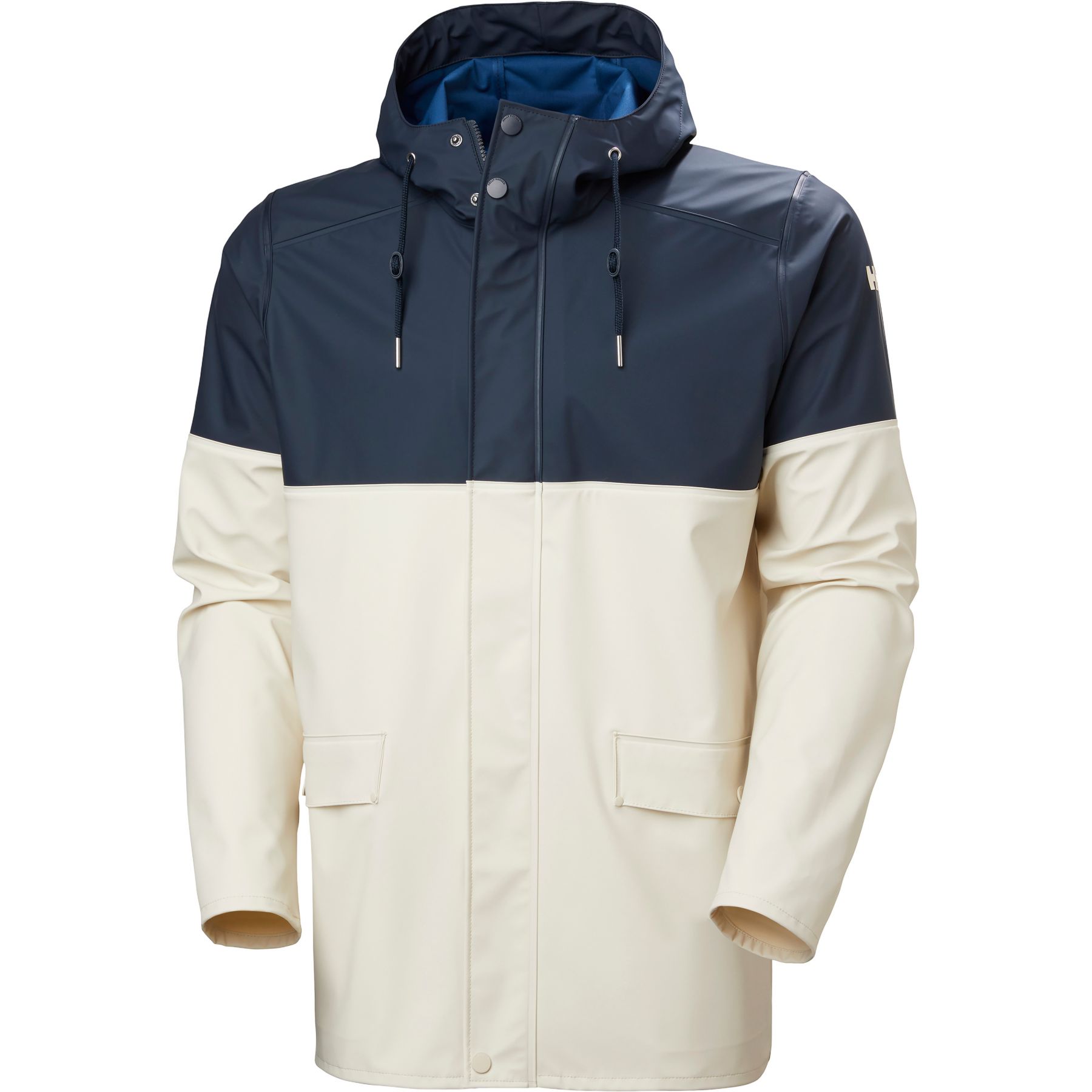 Helly Hansen Moss Block, Regenmantel, Herren, weiß/dunkelblau