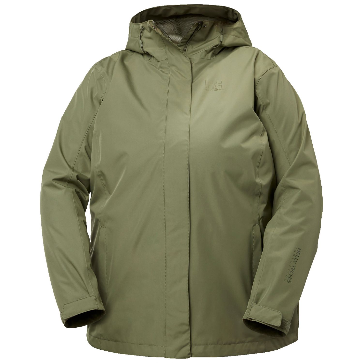 Helly Hansen Seven J Plus, Regenjacke, Damen, Plus Size, grün