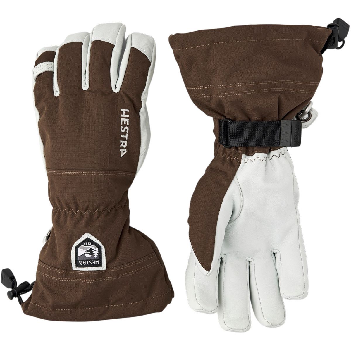Hestra Army Leather Heli Ski, Skihandschuhe, braun