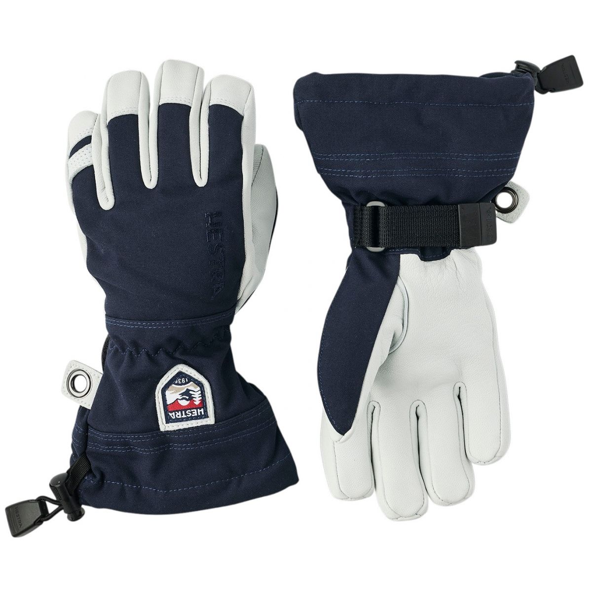 Hestra Army Leather Heli Ski, Skihandschuhe, Junior, navy