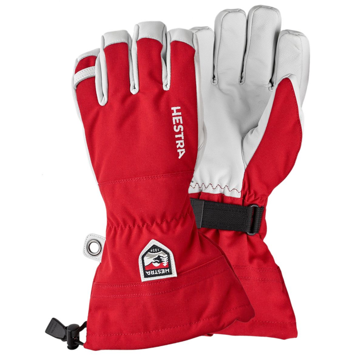 Hestra Army Leather Heli Skihandschuhe, rot