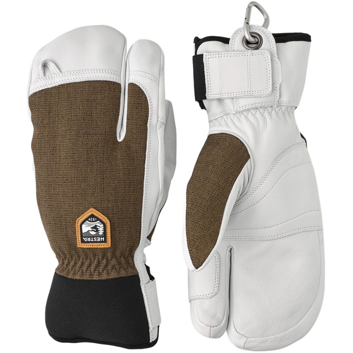 Hestra Army Leather Patrol, 3-Finger-Skihandschuhe, olive
