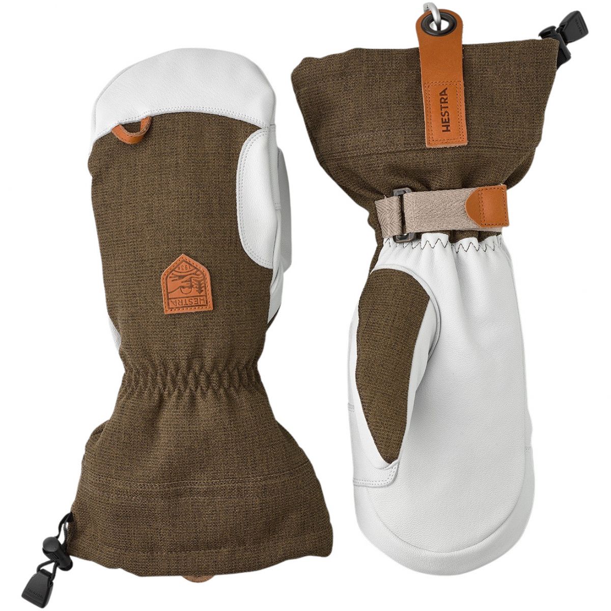 Hestra Army Leather Patrol Gauntlet, Fäustlinge, olive