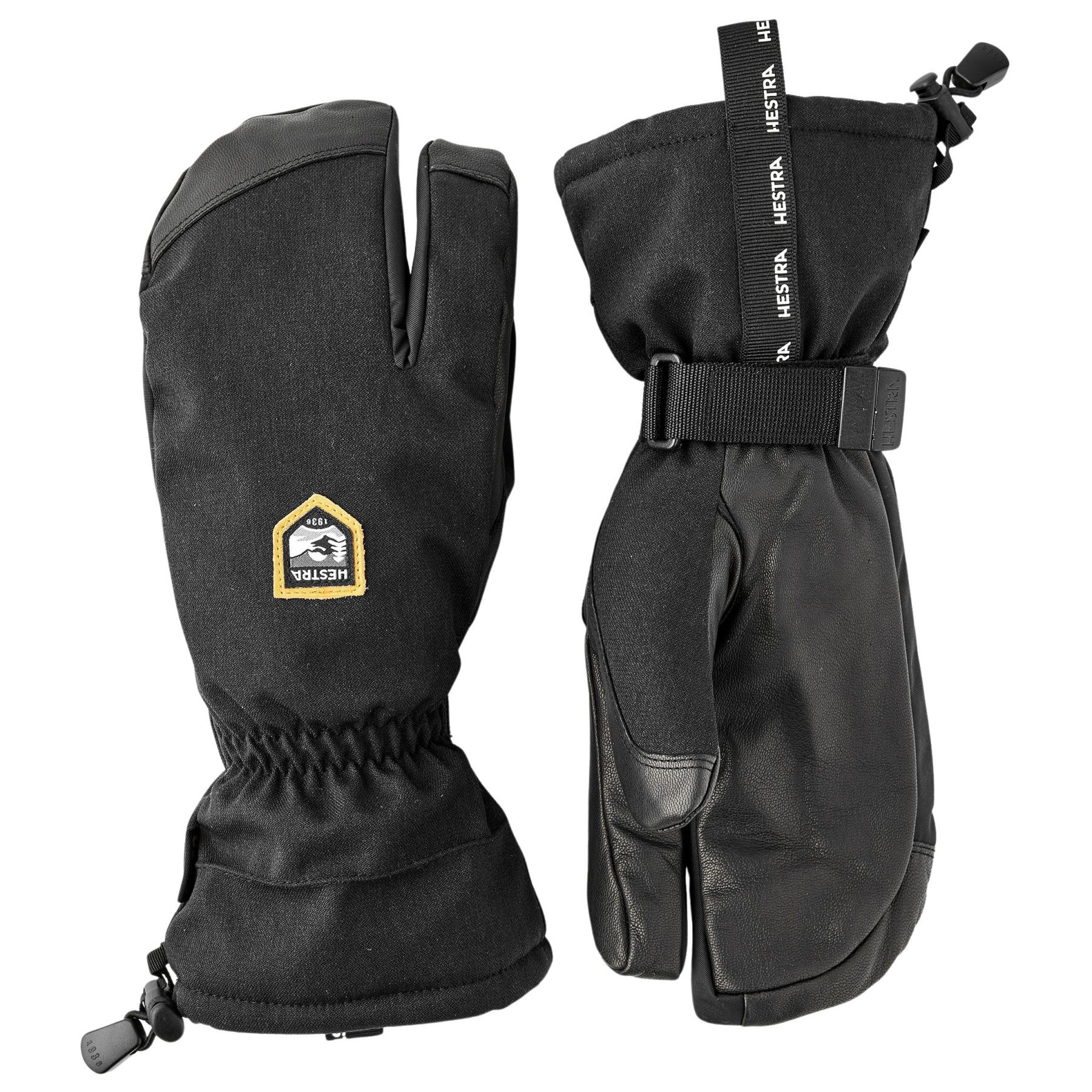 Hestra CZone Mountain, 3-Finger-Skihandschuhe, Schwarz