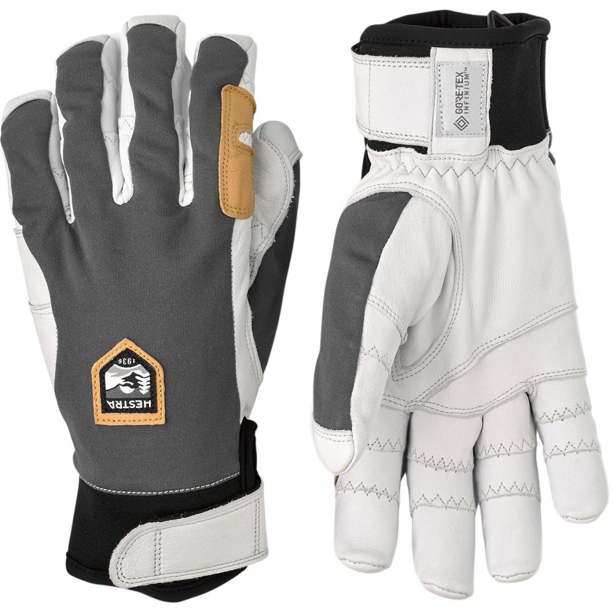 Hestra Ergo Grip Active, Skihandschuhe, grau/weiß