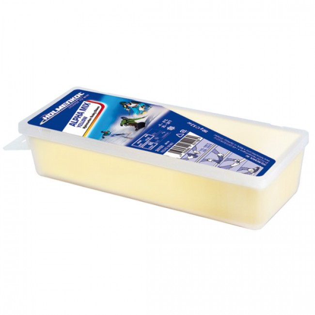 Aplhamix YELLOW 150g Wachsart - Blockwachs Wachsfarbe - Gelb Wachsqualität - Grundwachs Basiswachs Einsatzbereich - Alpin Wachs - 0° bis -4°