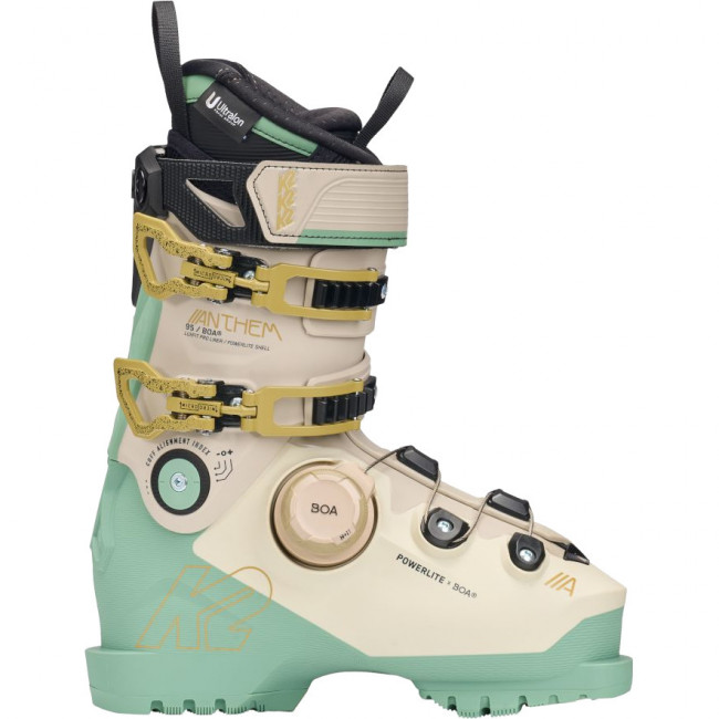 K2 Anthem 95 Boa, Skischuhe, Damen, Beige/hellblau