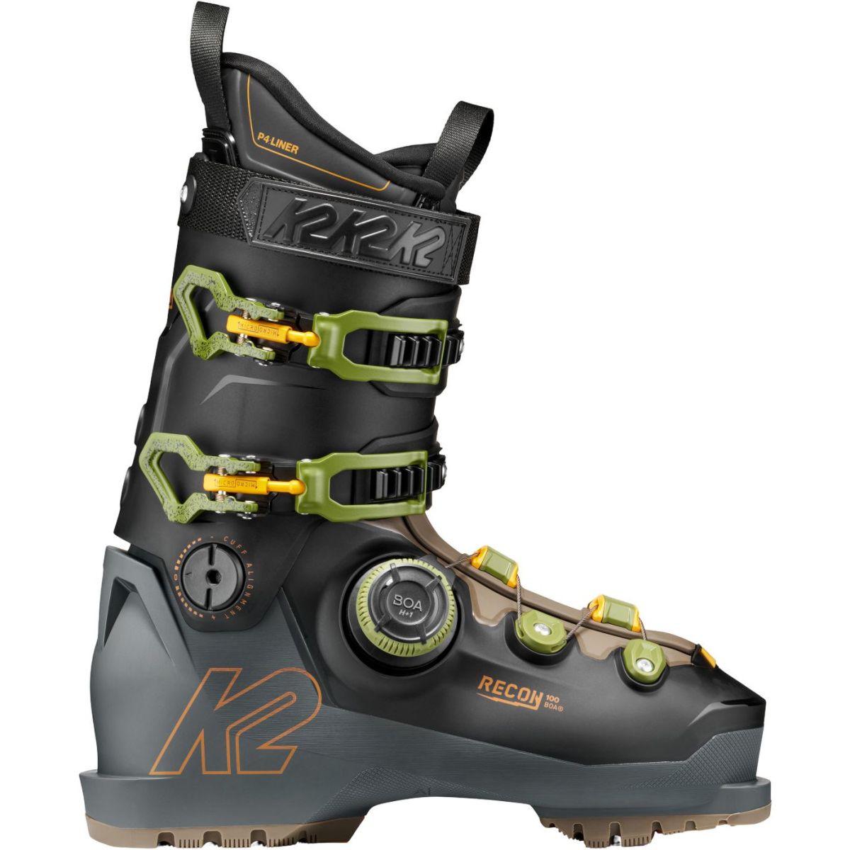 K2 Recon 100 BOA, botas de esquí, hombre, negro