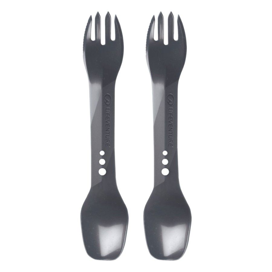 Lifeventure Ellipse Spork 2-Pack, Besteck, grau