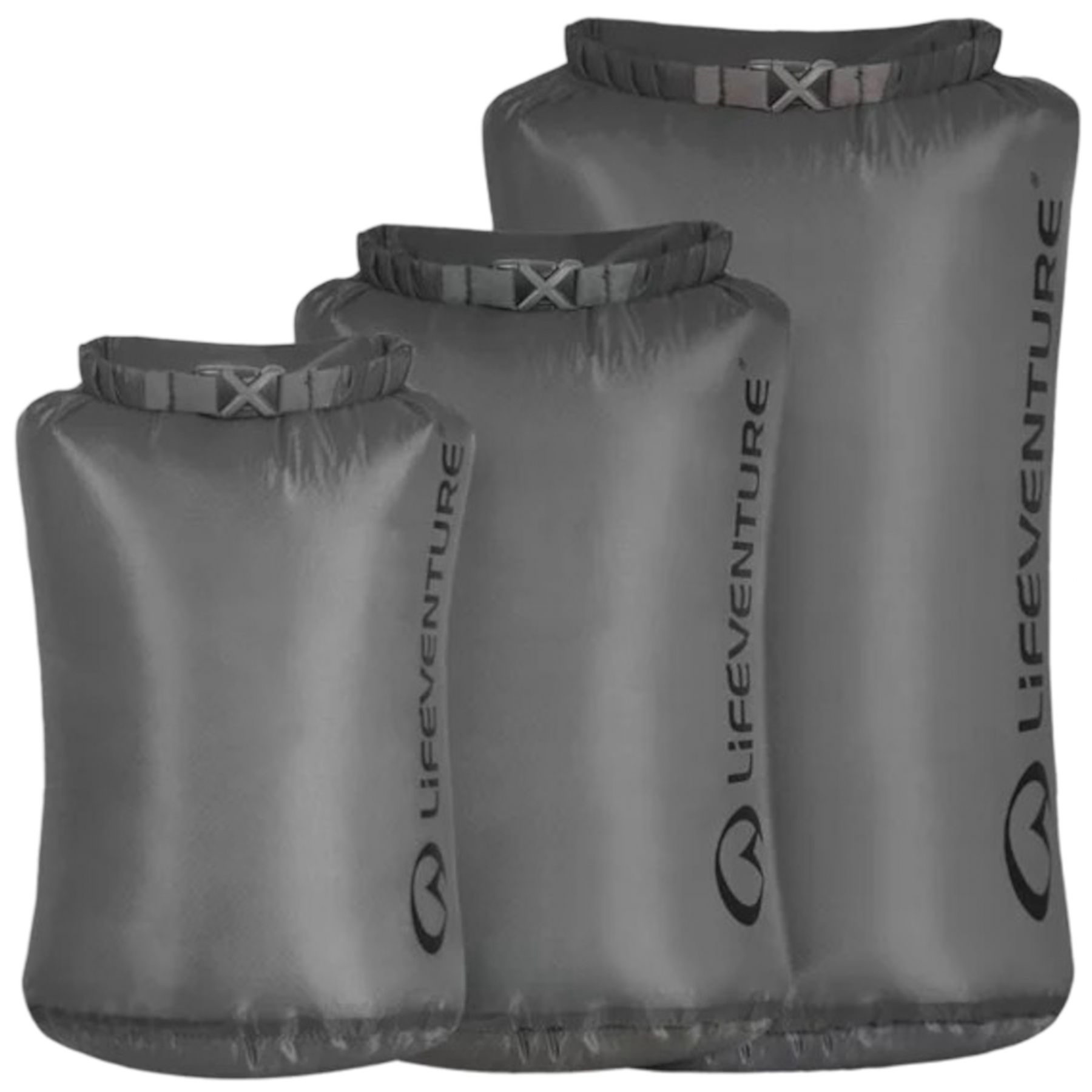 Lifeventure Ultralight Dry Bag Multipack, Unisex, Grau