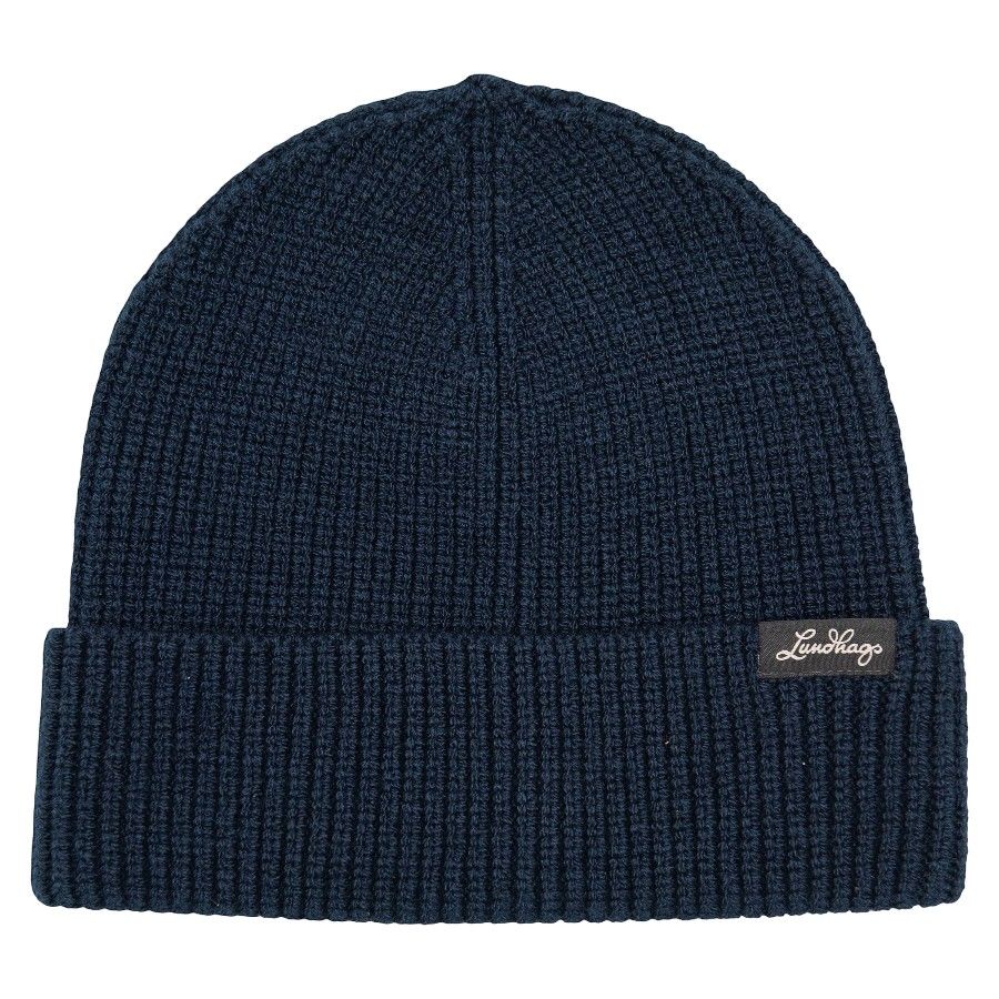 Lundhags Core Ribbed Beanie, Mütze, blau