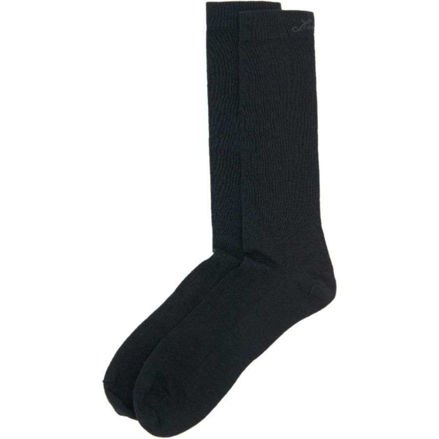 Lundhags Merino Liner Sock High, Wandersocken, schwarz