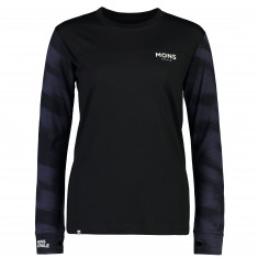 Mons Royale Yotei BF Tech LS, Damen, Black Motion